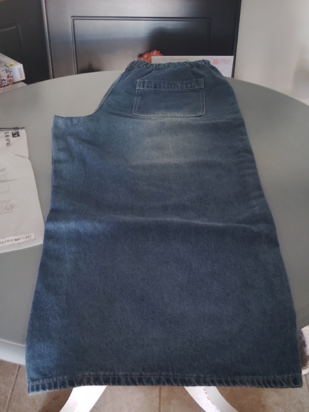 SHEIN Dark Blue Wide Leg Jeans